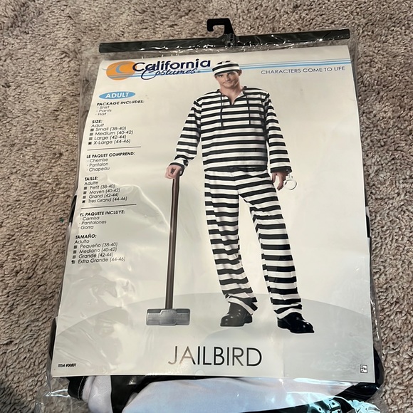 Jailbird inmate Costume size XL - Picture 1 of 4